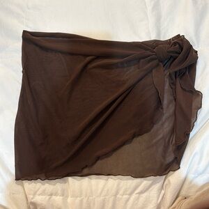 Brown bathing suit cover up - sarong